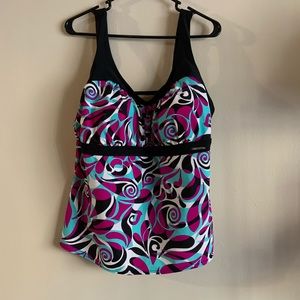 ZeroXposur Swirl Tankini Top